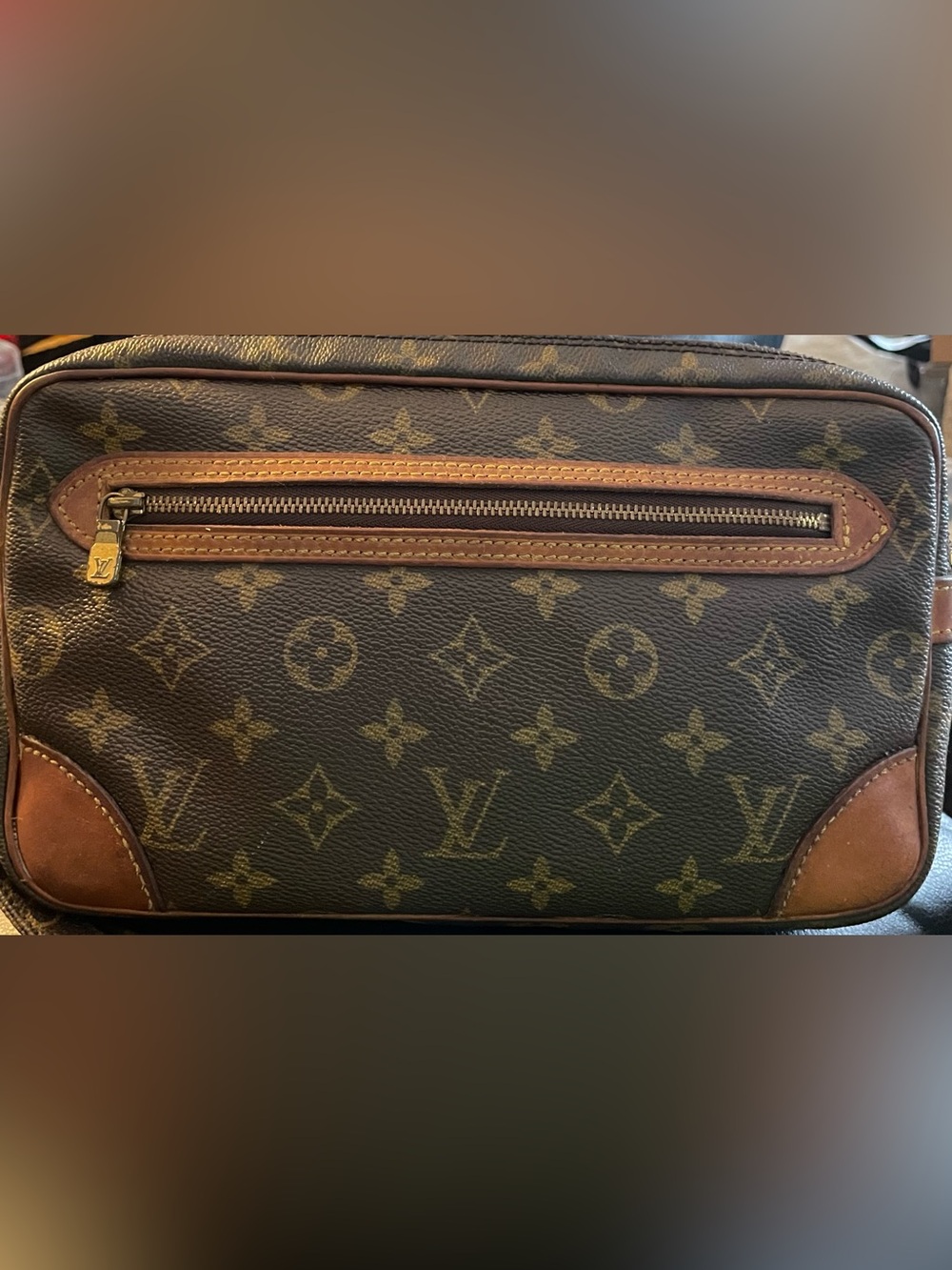 Louis Vuitton Monogram Canvas Pouch in Brown